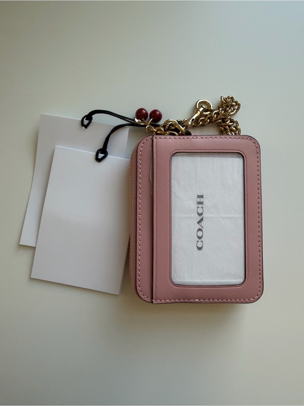 SOLD 🎉 Coach Zip Card Case In Signature Denim With Charm - Picture 4 of 7